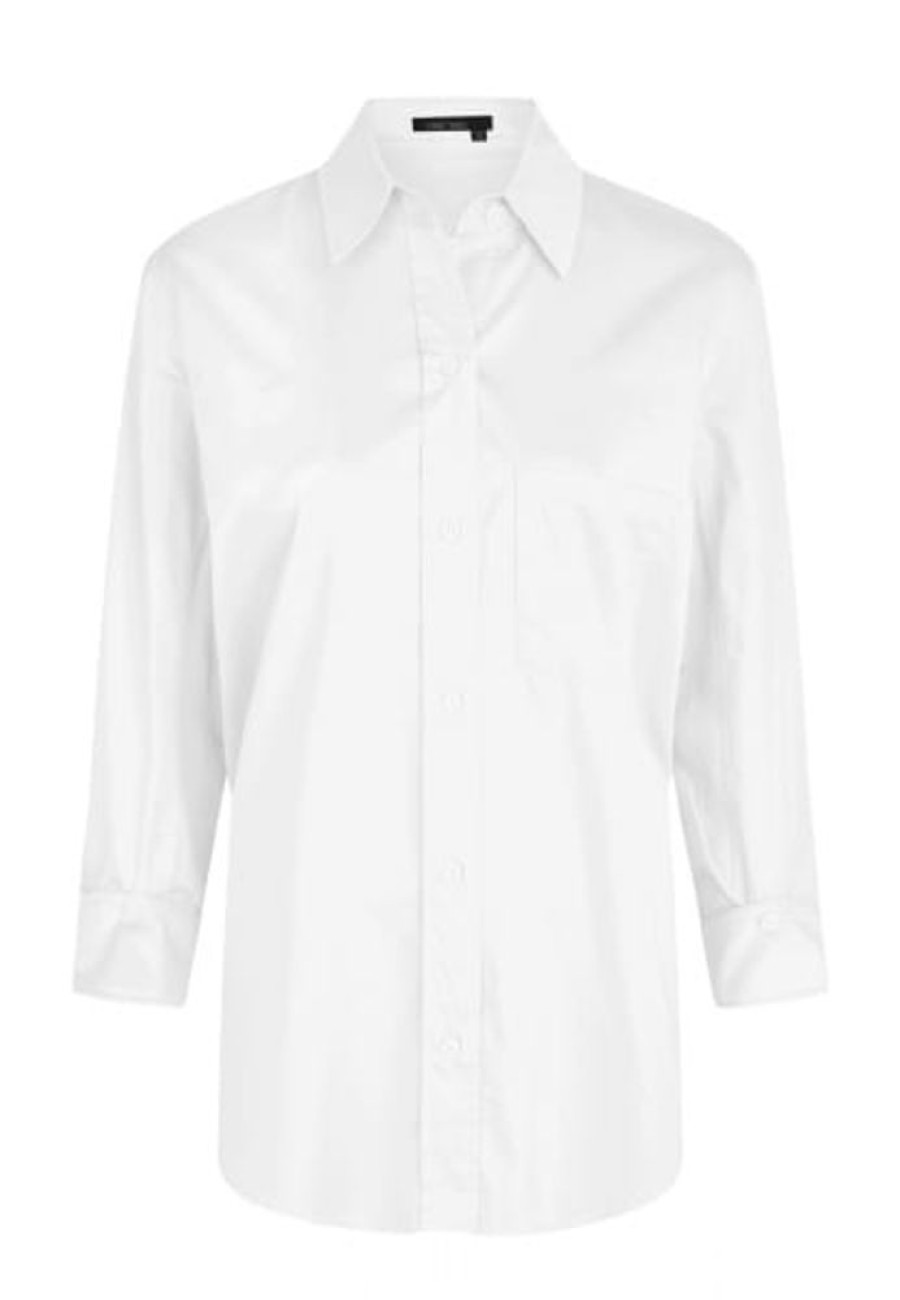 Blusen Marc Aurel | Oversize-Hemd Aus Baumwollsatin