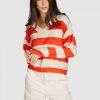 Strick Marc Aurel | V-Ausschnitt-Pullover Mit Blockstreifen