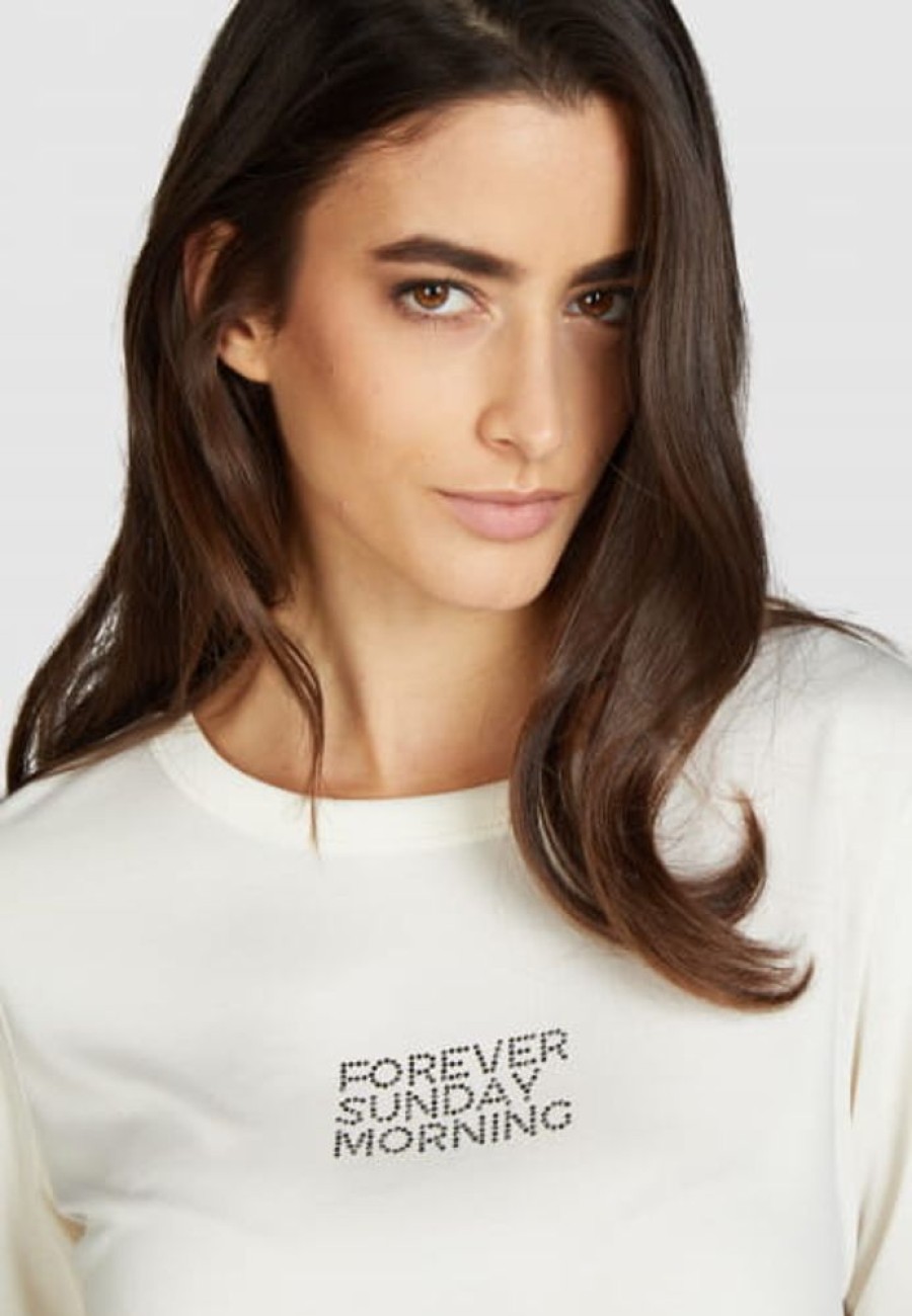 Shirts Marc Aurel | Shirt Mit Langen U00C4Rmeln Und Strass