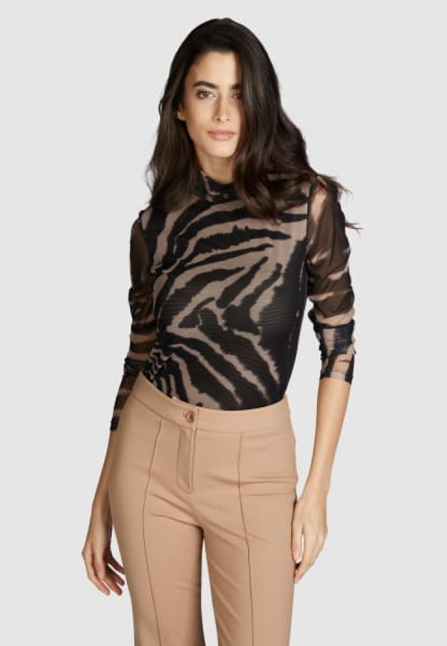 Shirts Marc Aurel | Tu00Fcllshirt Mit Tigerprint