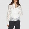Blusen Marc Aurel | Spitzenbluse Mit Popeline-Details
