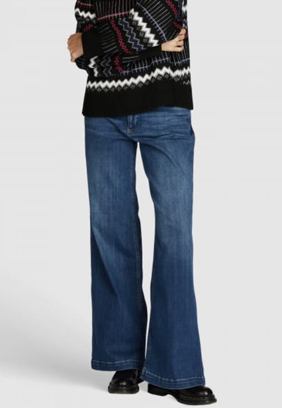 Hosen & Jeans Marc Aurel | Dark Blue Denim Mit Weitem Bein