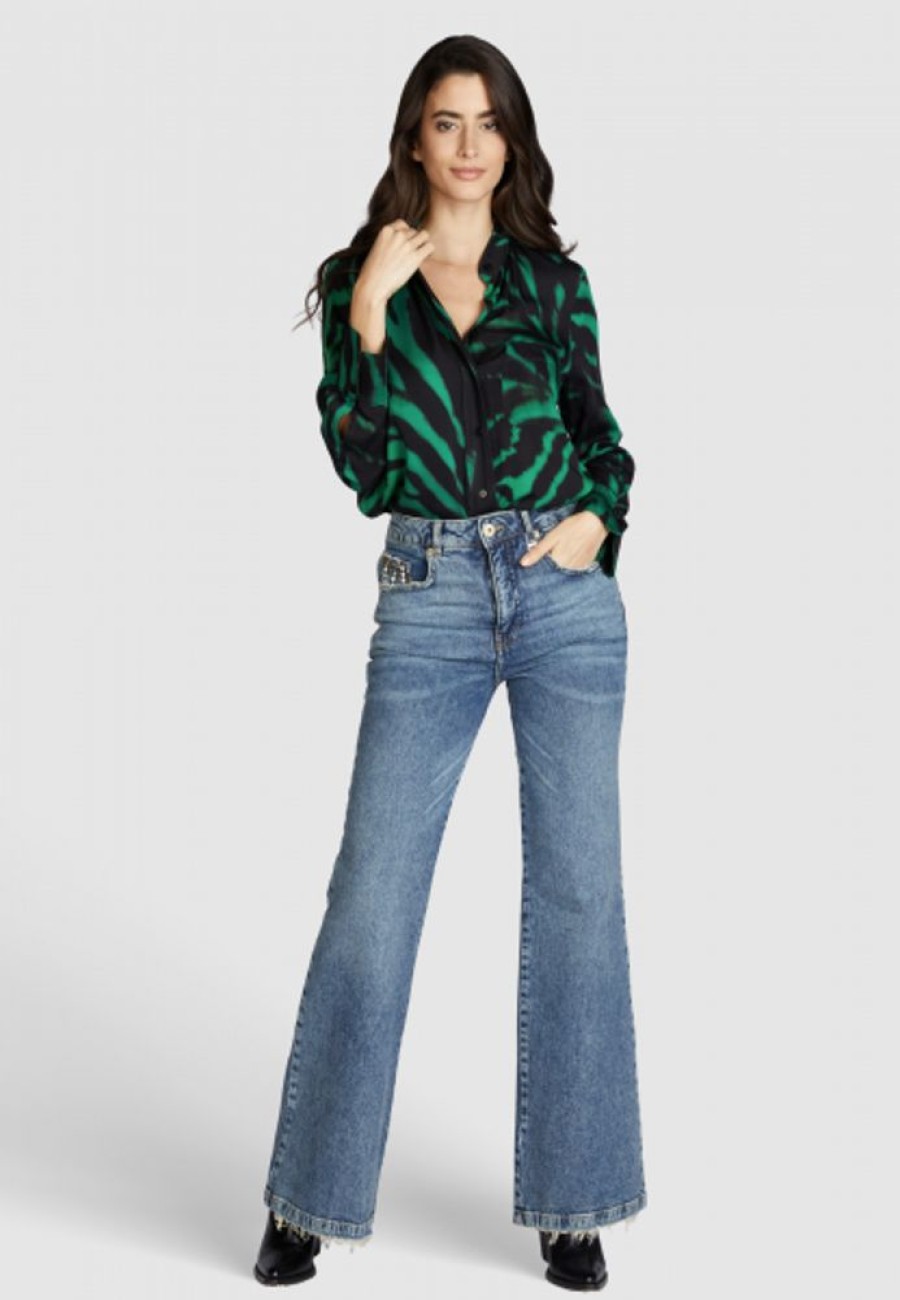 Blusen Marc Aurel | Longhemd Mit Tigerprint