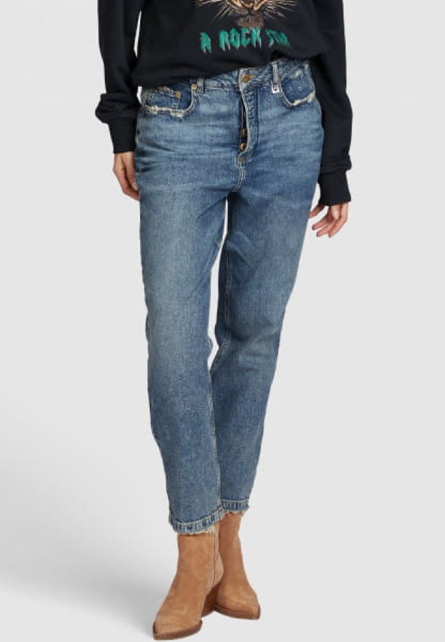 Hosen & Jeans Marc Aurel | Cropped Mom-Jeans In Blue Denim